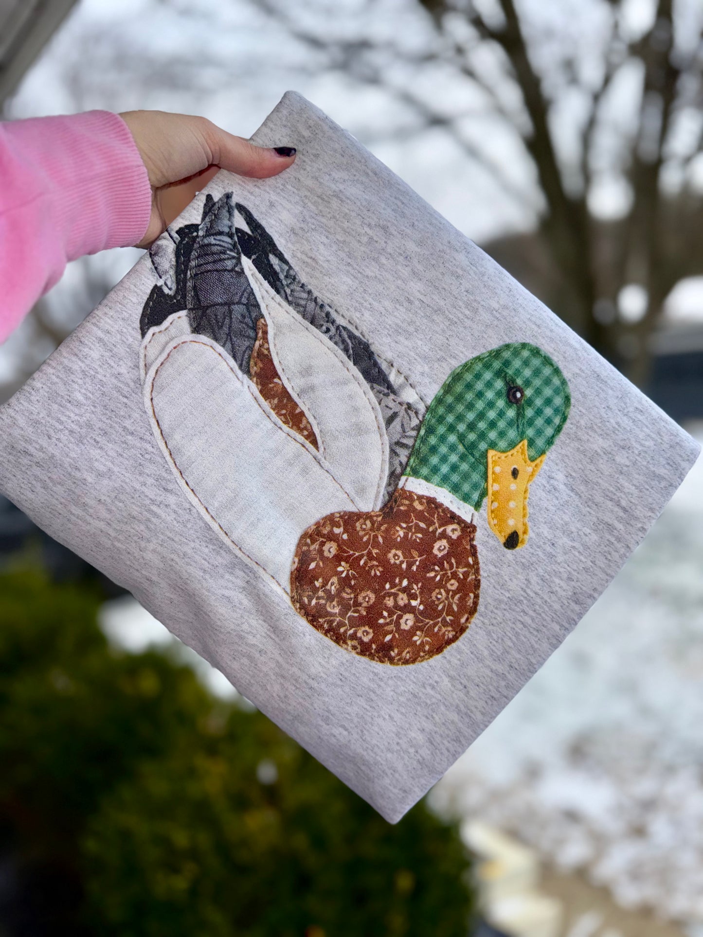 patchwork sitting mallard duck