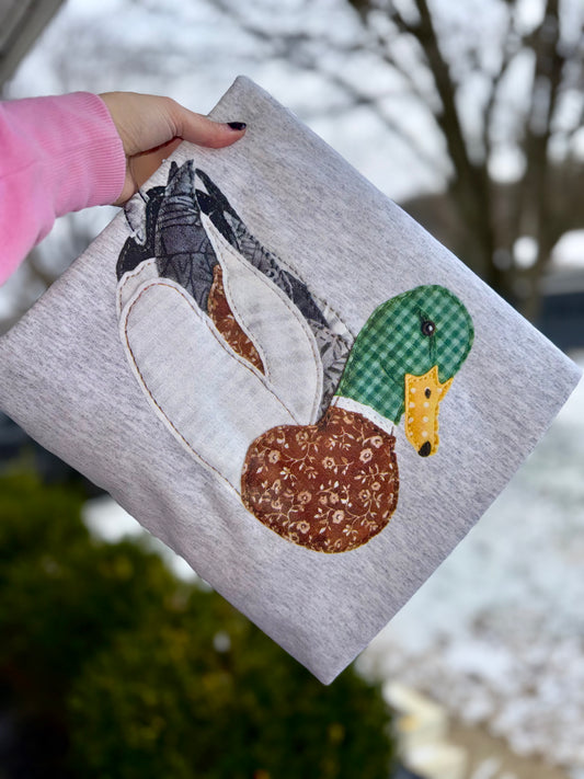 patchwork sitting mallard duck