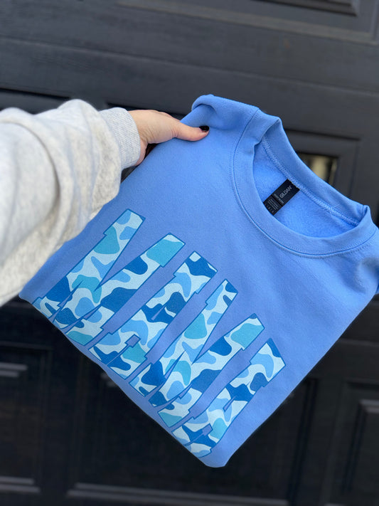 blue camo mama
